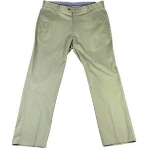 Peter Millar Chino Pants Khaki Sage Men's Size 38 Golf Office Wear Pima Cotton